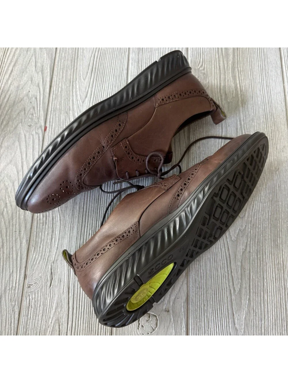 Ecco Men’s ST.1 Hybrid Cap Toe Derby Oxfords Shoes  Leather Brown 44 / US 10.5